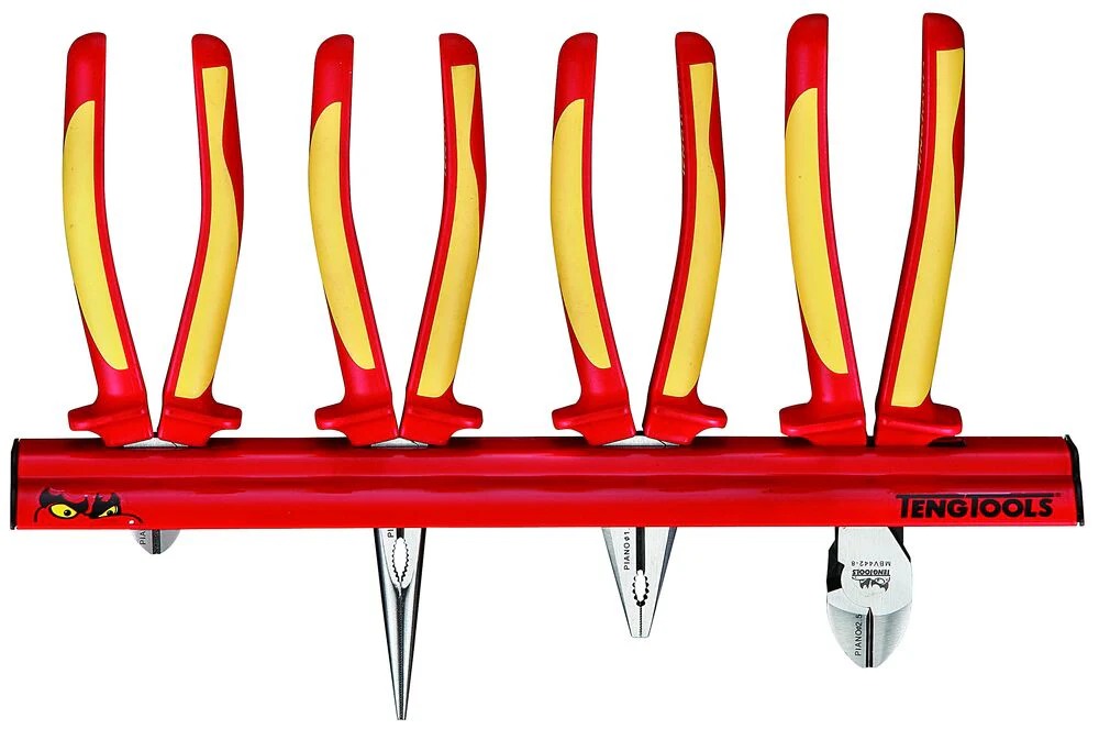 Conjunto de alicates isolados com suporte de parede, 4 peças TENGTOOLS - WRMBV04