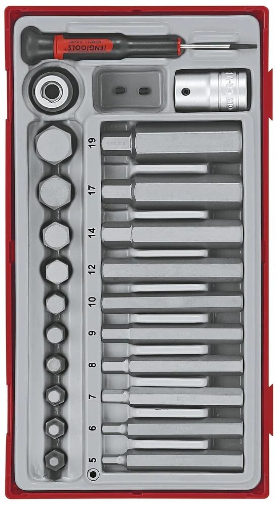 Caixa métricas, hexagonais de 23 bits Teng Tools TTHEX23