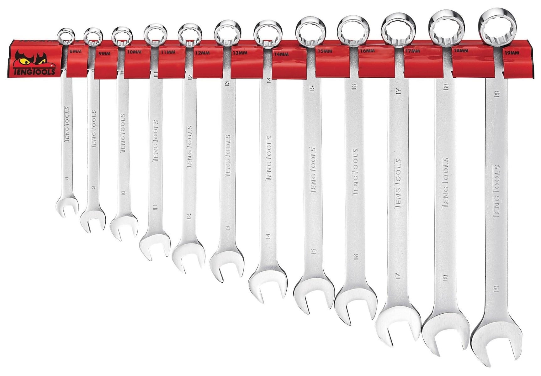 12 chaves combinadas métricas extra longas + Suporte de parede Teng Tools WRSP12LMP