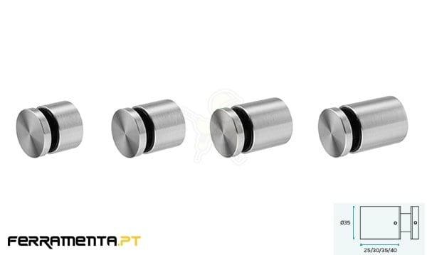 Suporte Para Vidro De Fixação À Parede 40mm JNF IN.80.107.40