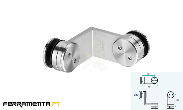 Suporte Vidro-Vidro 90º JNF IN.75.001