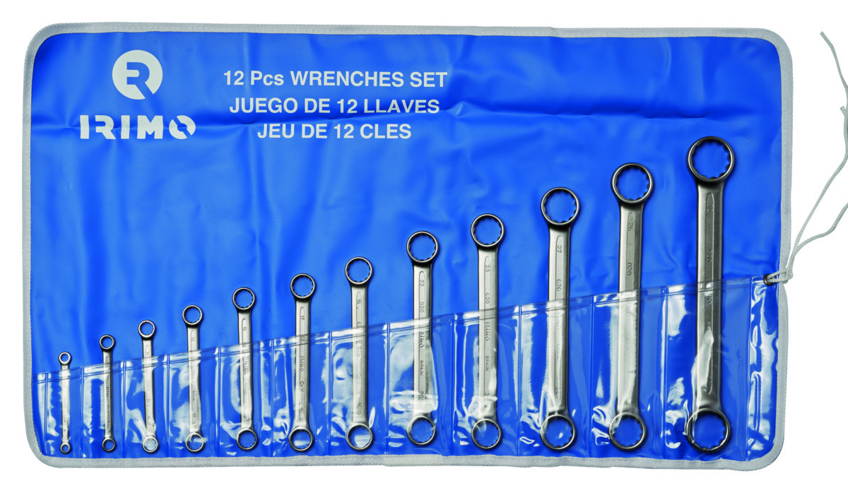 Conjunto de chaves de bocas de anel duplo 6-32, carteira com 12 pcs Irimo 021251