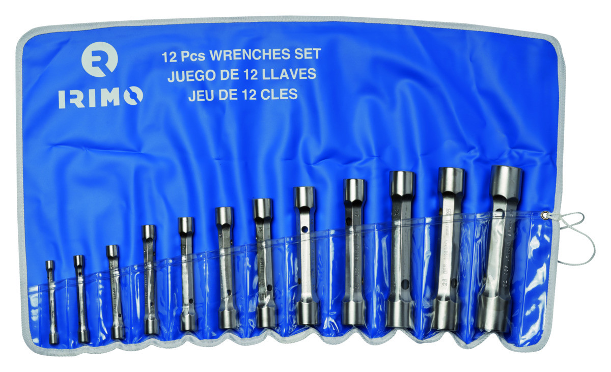 Chave de caixa dupla 6X6 conjunto 6X7-30-32, carteira com 12 pcs Irimo 056271