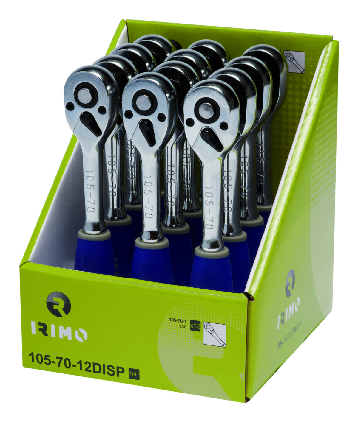 Roquete 1/4 tipo pera, 12 pcs em expositor Irimo 105-70-12DISP