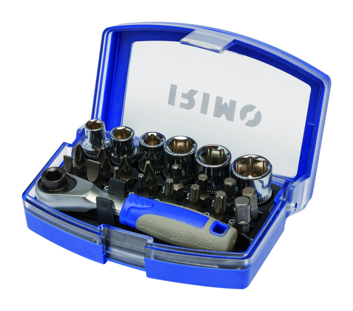 Conjunto de chaves de caixa sextavadas e pontas 1/4", 23 Pcs Irimo 109-23-4