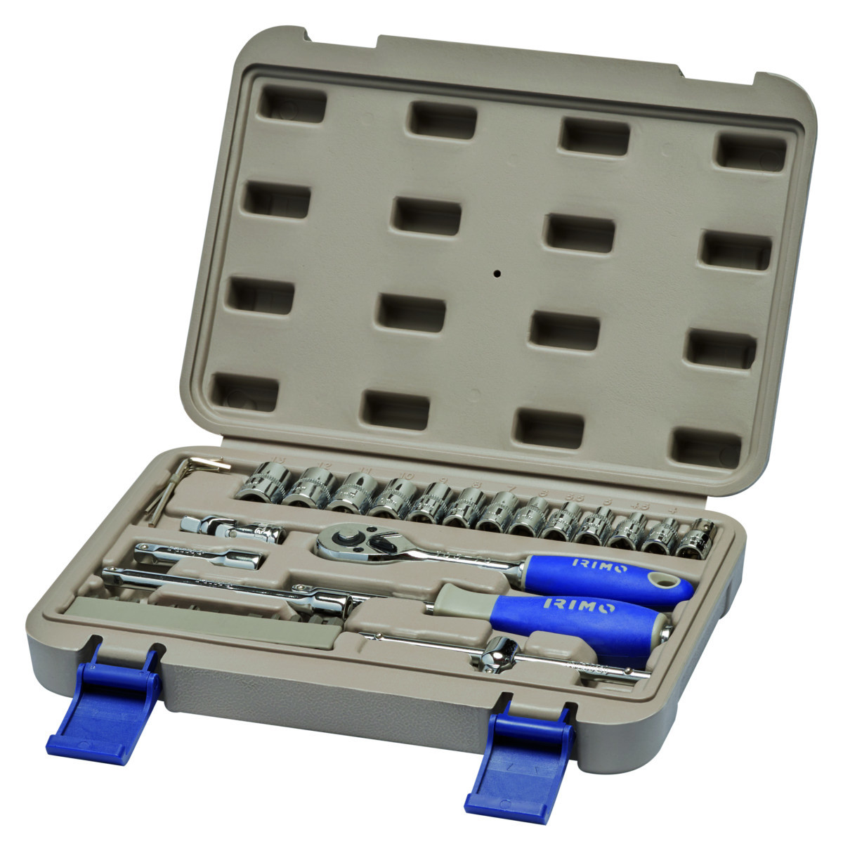 Conjunto de chaves de caixa e pontas 1/4", 35 Pcs, sextavadas Irimo 109-35-4