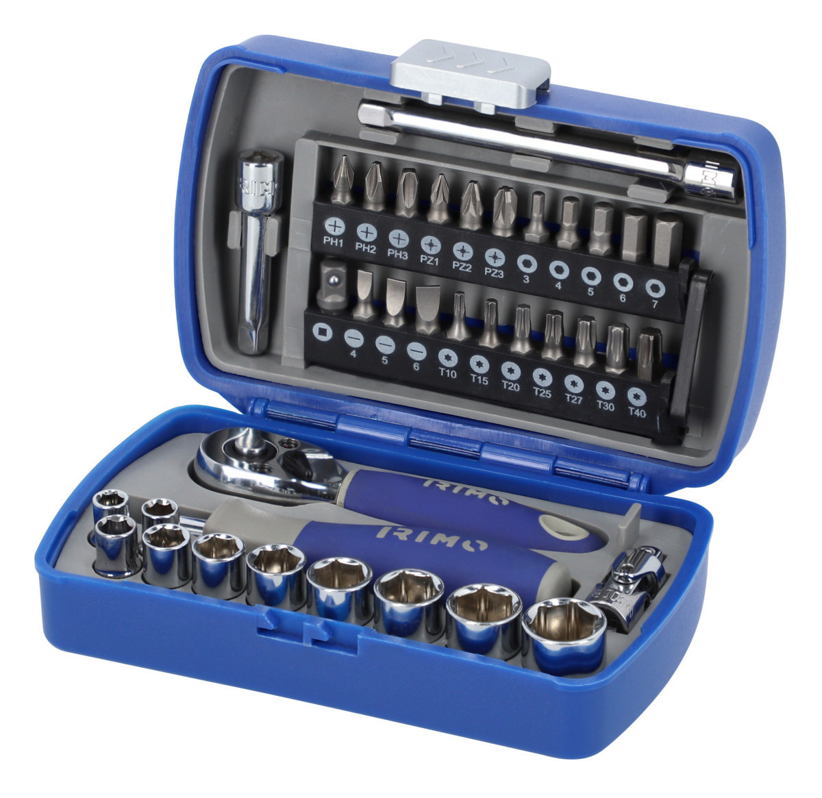 Conjunto de bolso de 1/4" 37 chaves de caixa e bits Irimo 109-37-4