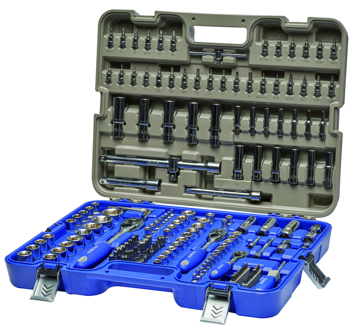 Conjunto de chaves de caixa 1/4"-3/8"-1/2", 172 peças Irimo 129-172-4