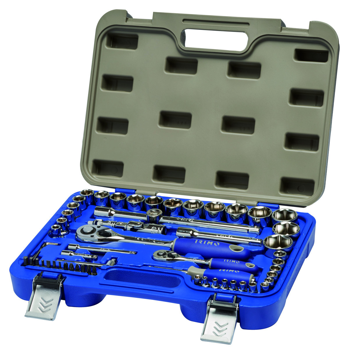Conjunto de chaves de caixa de 1/4" e 1/2" 58 pcs Irimo 129-58-4