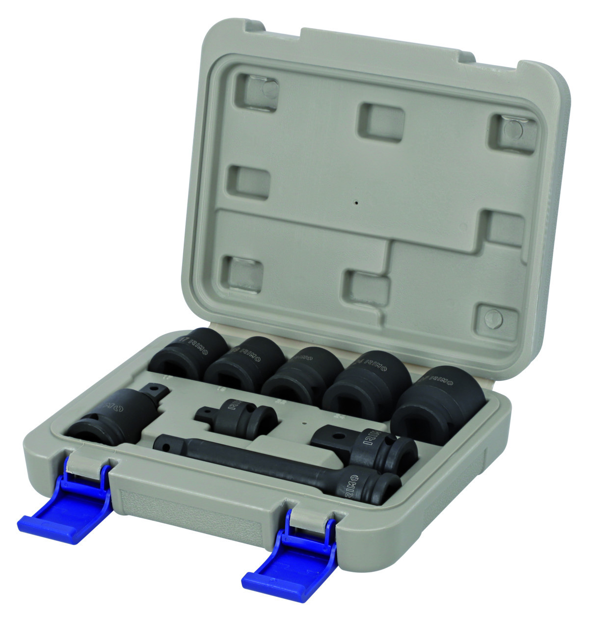 Conjunto de chaves de impacto hexagonais de 1/2" mm, 9 peças, caixa de plástico Irimo 167-9-4