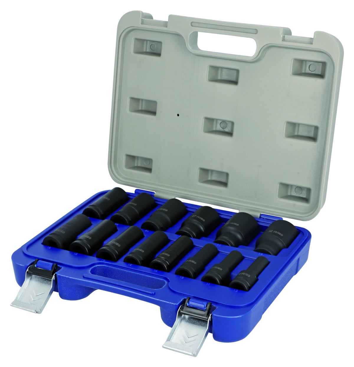 Conjunto de chaves de impacto hexagonais de 1/2" mm, 14 peças, caixa de plástico Irimo 168-14-4