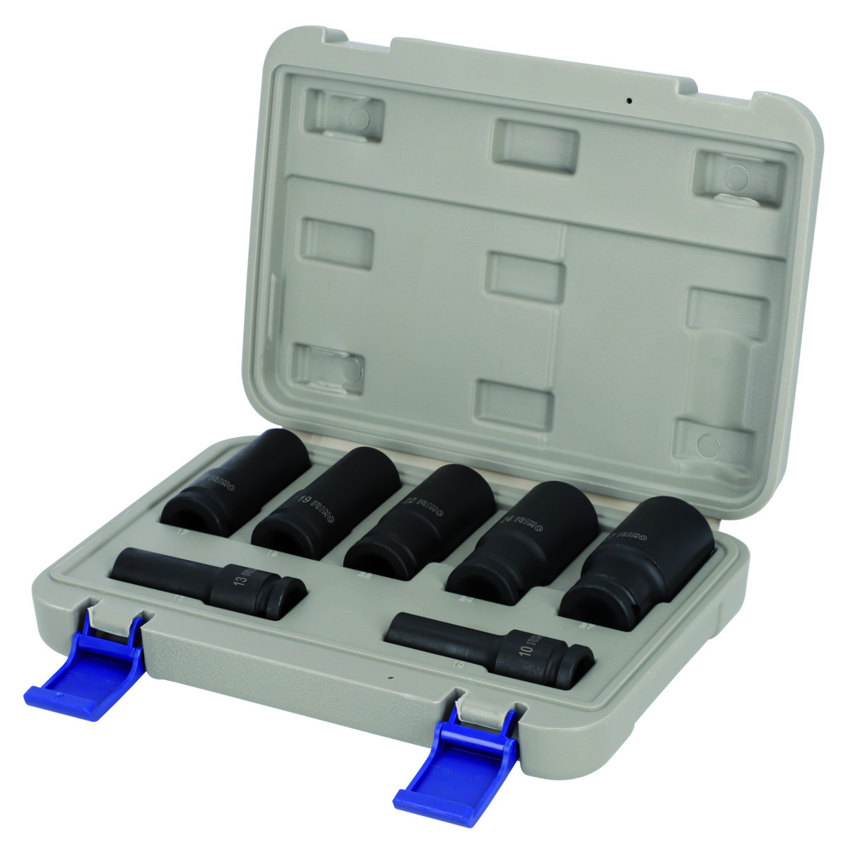 Conjunto de chaves de impacto hexagonais de 1/2" mm, 7 peças, caixa de plástico Irimo 168-7-4