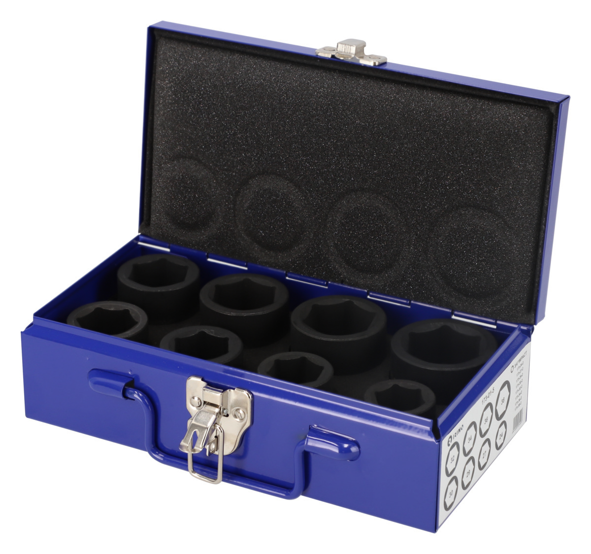 Caixa de metal com conjunto de chaves de impacto 3/4", 8 Pcs Irimo 173-01-5