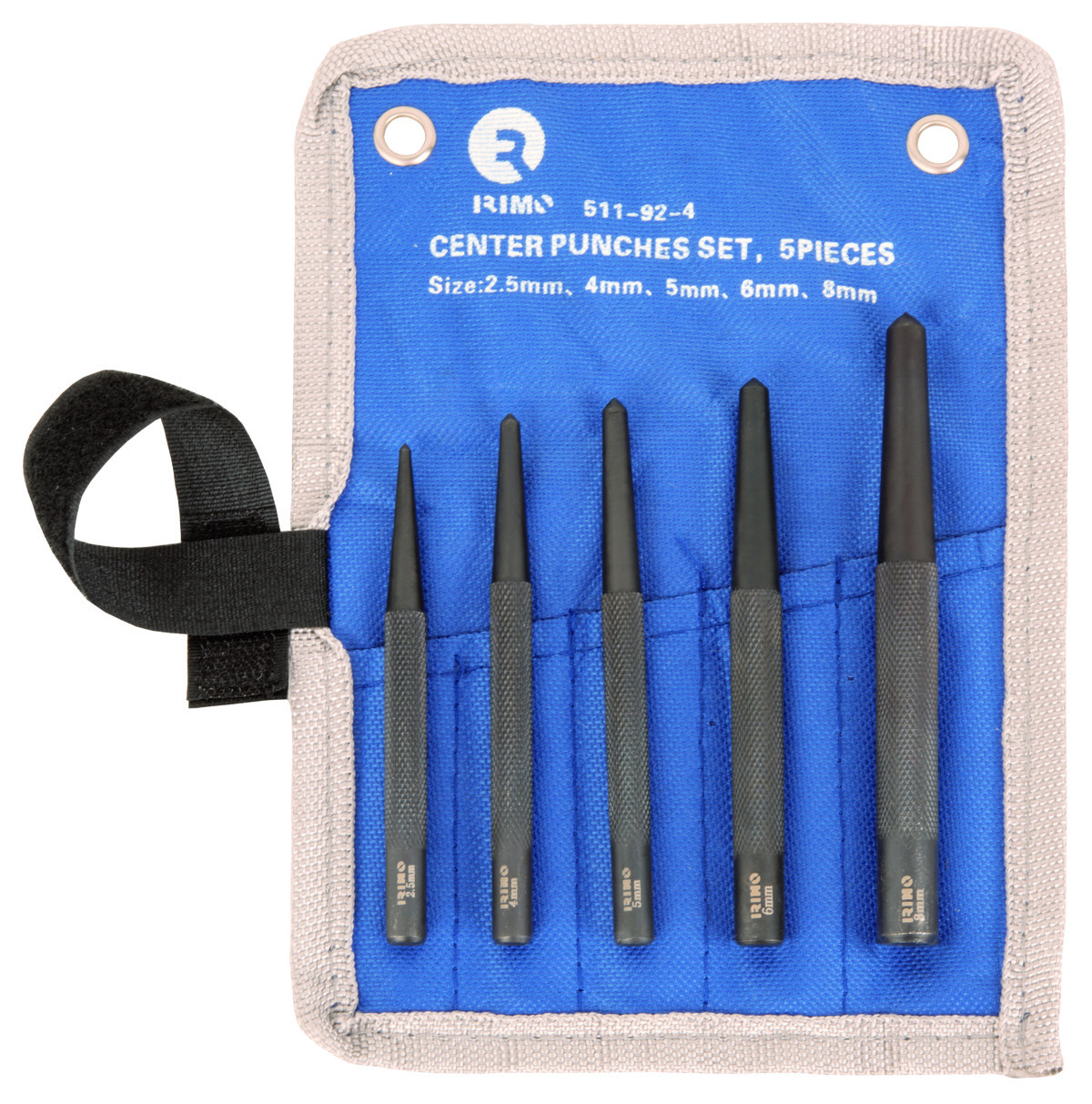 Conjunto de punções centrais de 5 pcs - 2,5-4-5-6-8 mm Irimo 511-92-4