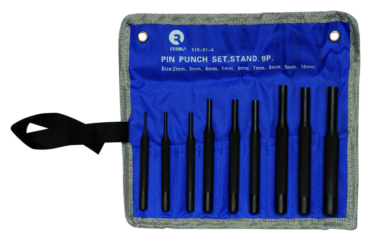 Conjunto de punções de pino paralelo de 9 Pcs 2-3-4-5-6-7-8-9-10 mm Irimo 515-91-4