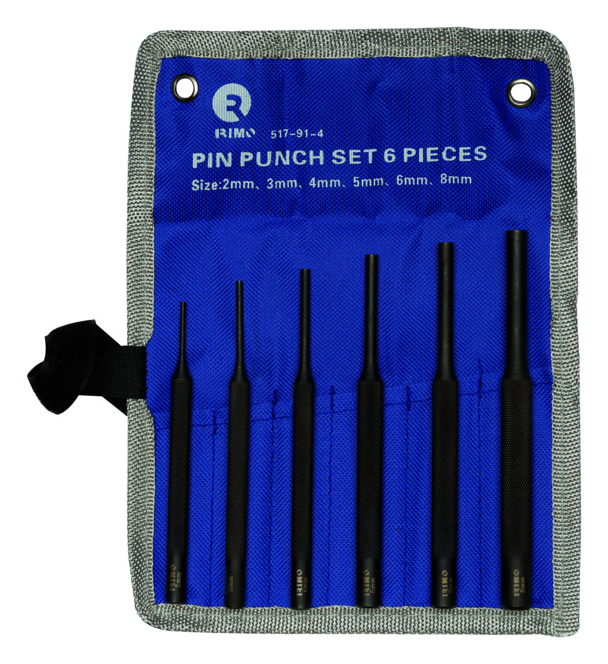 Conjunto de punções de pino série longa, 6 pcs 2-3-4-5-6-8 mm Irimo 517-91-4