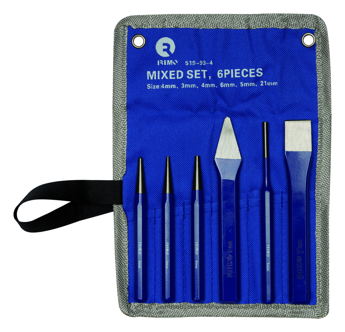 Conjunto de punções e cinzéis 6 pcs Irimo 519-93-4