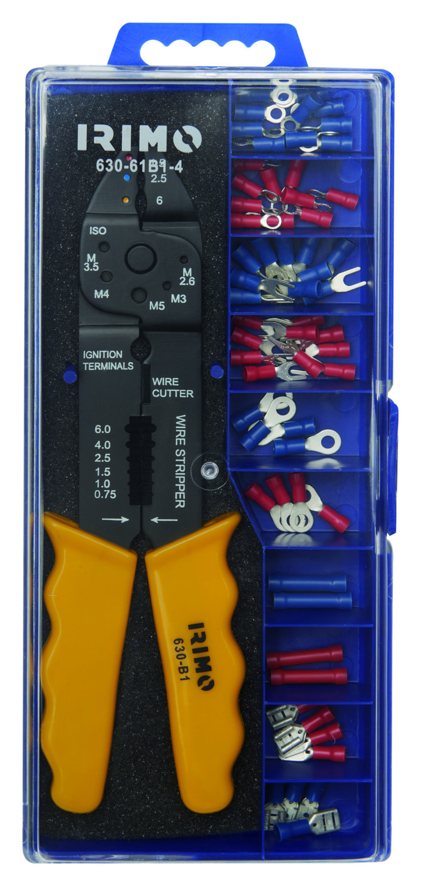 Conjunto de alicates de cravar para terminais isolados, 61 pcs Irimo 630-61B1-4