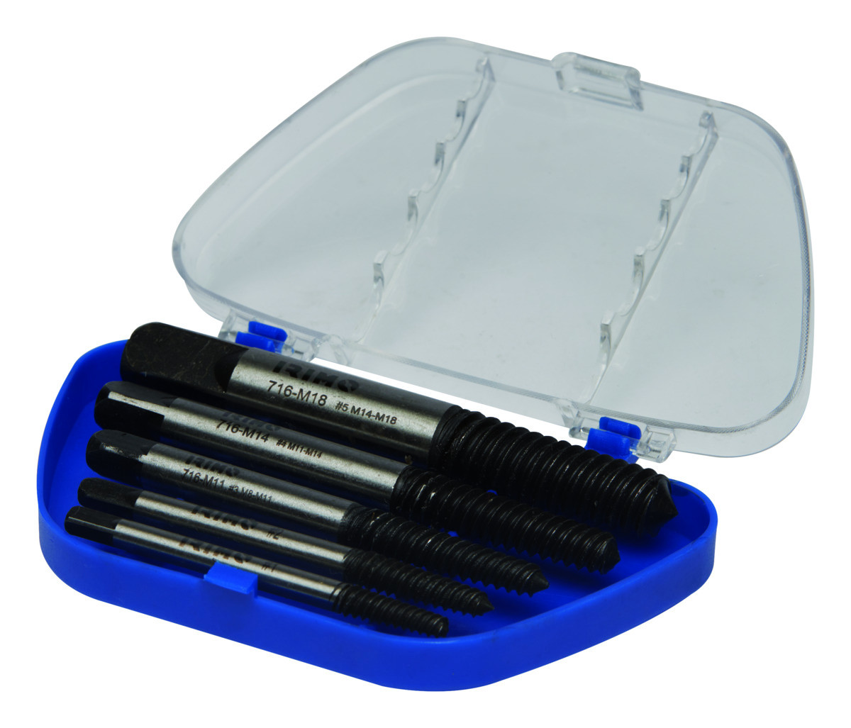 Conjunto de extrator de pernos 5 pcs, M3-M18 Irimo 716-5-1