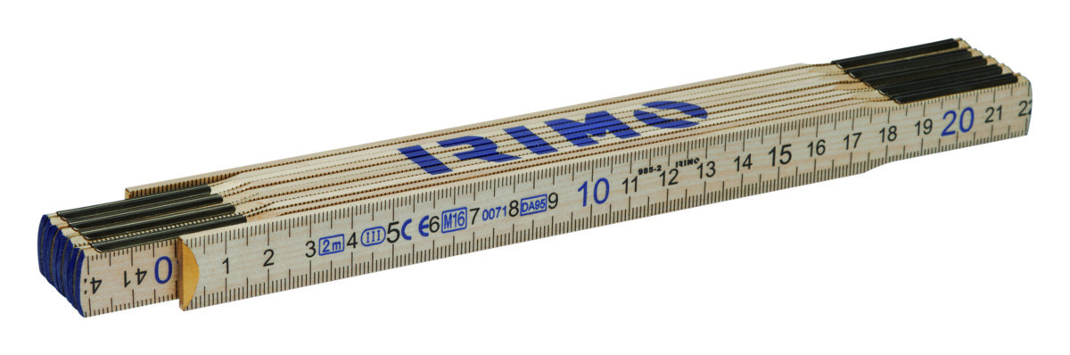 Régua de madeira dobrável 2 m 10 lâminas Irimo 985-2-1