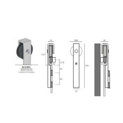 JNF Kit Charriot Inox IN.15.900.I + Pega Imbutida para Vidro IN.16.527