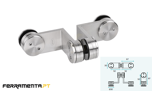 Suporte Vidro-Vidro JNF IN.75.002