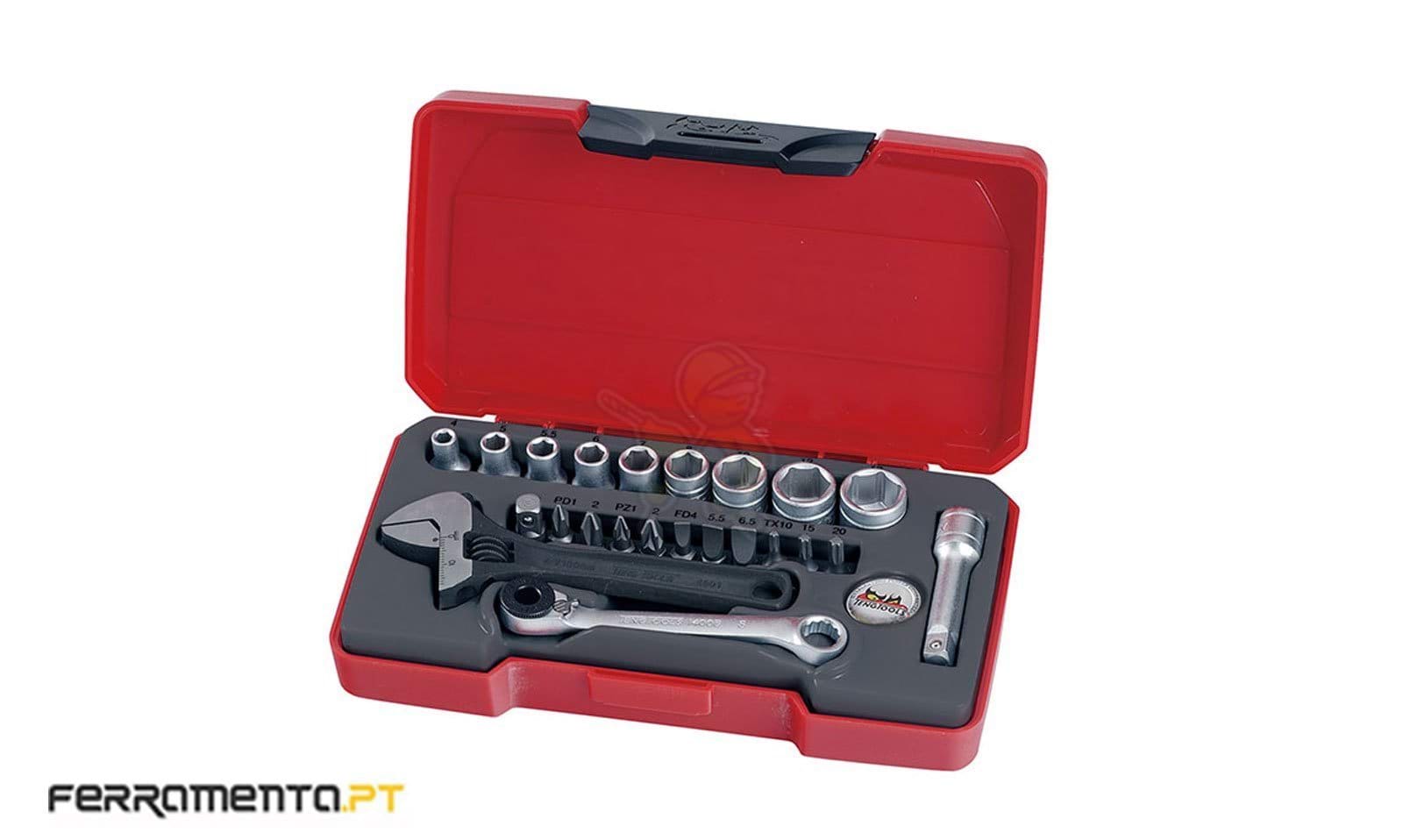 Jogo 23 Peças 1/4" Teng Tools T1423