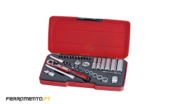 Jogo 36 Peças 1/4" Teng Tools T1436
