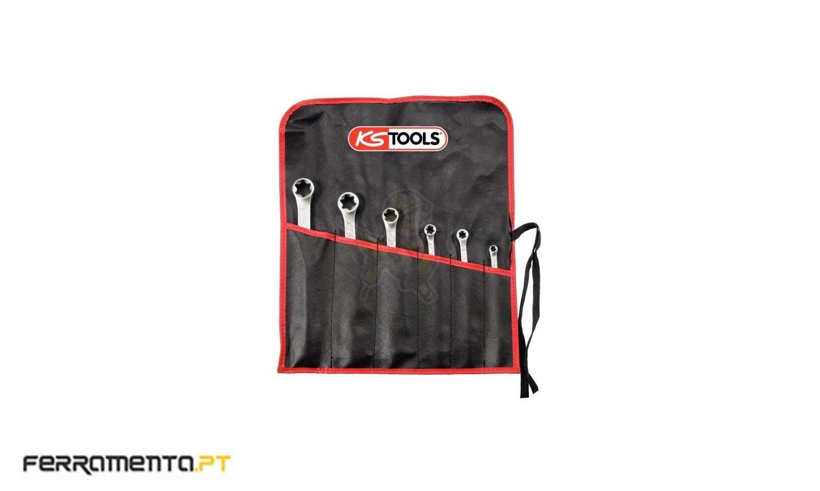 Jogo 6 Pcs Chave Anel Dupla TX-E KS Tools 911.0370