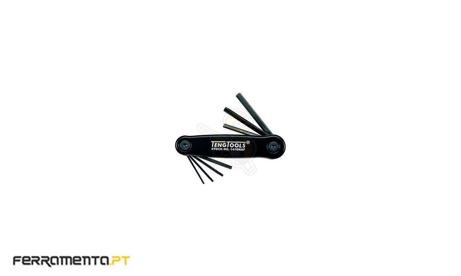Jogo 7 Chaves Sextavadas AF Teng Tools 1476NAF