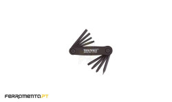 Jogo 8 Chaves Hex/AF/Fendas Dobráveis Teng Tools 1477NX