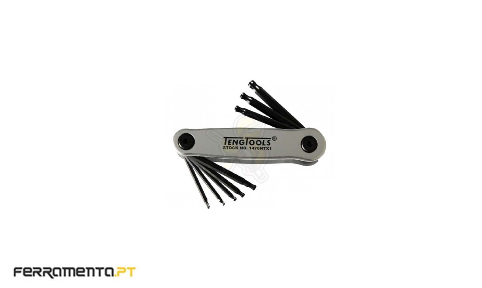 Jogo 8 Chaves TX Pontas Esféricas Teng Tools 1476NTX1