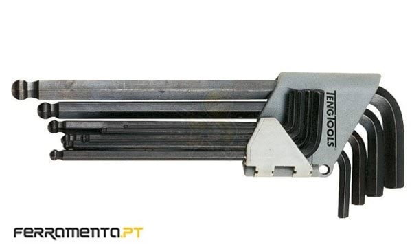 Jogo 9 Chaves Polegadas Hex Ponta Esférica Teng Tools 1479AF