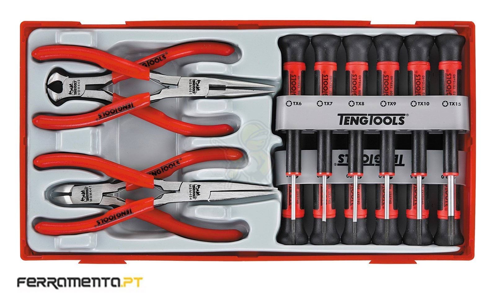 Jogo Alicates, Fendas e TX Teng Tools TTMI16