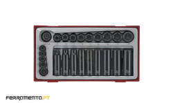 Jogo Chaves de Impacto 1/4" e 3/8" Teng Tools TT9024