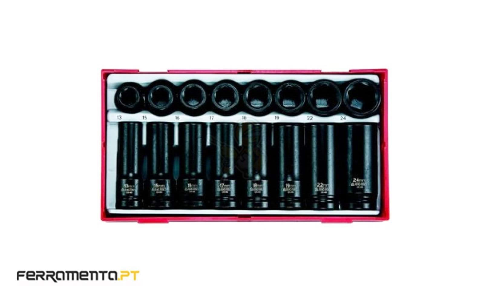 Jogo Chaves de Impacto Reg / Longas 1/2" Teng Tools TT9120D