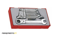 Jogo Chaves Flexíveis com Roquete Teng Tools TT6508RF