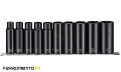 Jogo de 10 Chaves de Impacto Longas 1/2" Teng Tools 9126