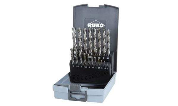 Jogo de 19 Brocas DIN338 HSS-G Ø1 -10mm Ruko RA214214