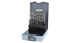 Jogo de 19 Brocas DIN338 HSS-G Ø1 -10mm Ruko RA214214