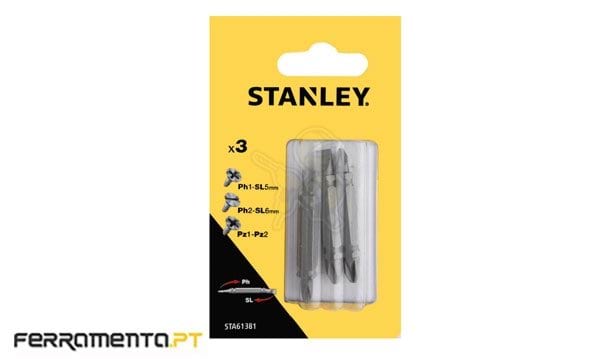 Jogo de 3 Pontas Duplas PH/SL Stanley STA61381-XJ