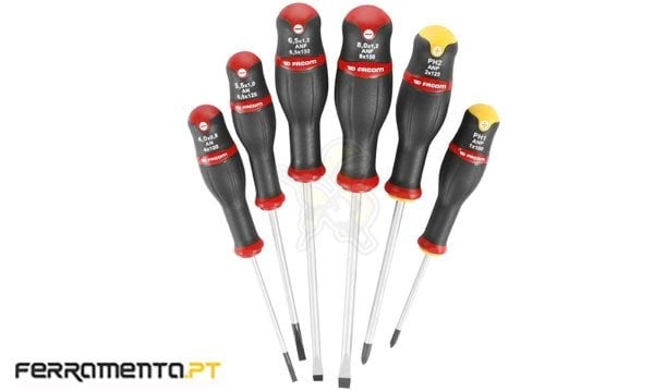 Jogo de 6 Chaves Fenda/Phillips PROTWIST Facom ATP.J6PB