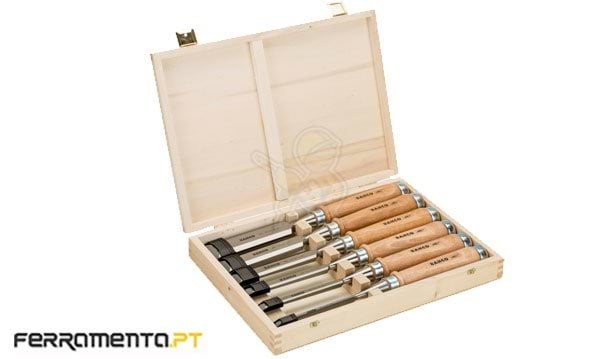 Jogo de 6 Formões em Caixa de Madeira Bahco 425-083