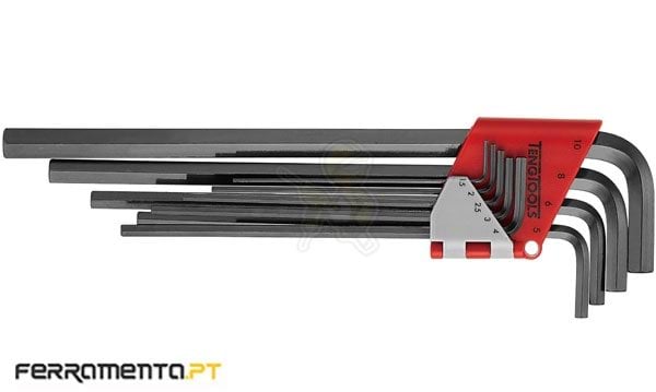 Jogo de 9 Chaves Sextavadas Longas 1.5-10mm Teng Tools 1479-MMRL