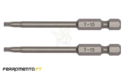 Jogo de Bits Torx T15 1/4" 2Pcs Teng Tools TX-7001502