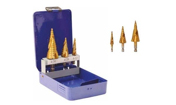 Jogo de Brocas Escalonadas 3pcs HSS-M2 Macfer PTHSD101