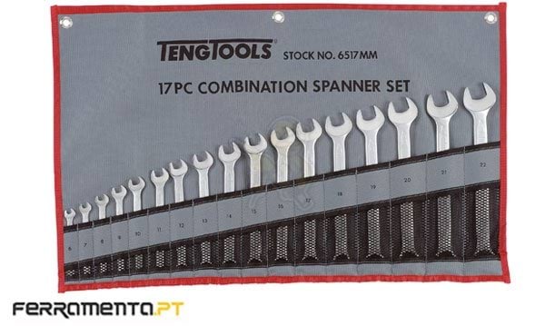 Jogo de Chaves Boca Luneta 6-22mm 17Pcs Teng Tools 6517-MM