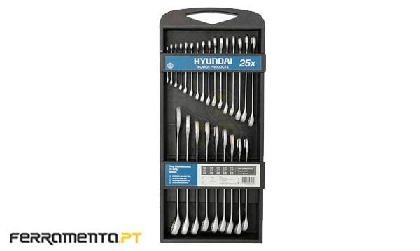 Jogo de Chaves Combinadas 6-32mm 25Pcs Hyundai 59505