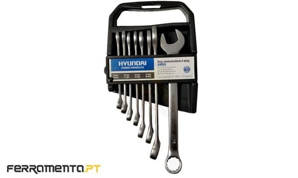 Jogo de Chaves Combinadas 8-19mm 8Pcs Hyundai 59503