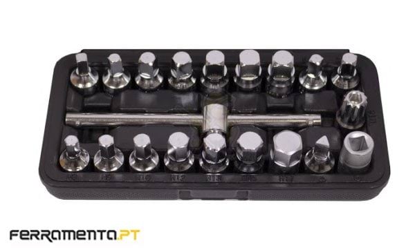 Jogo de Chaves de Bujão de Óleo 20Pcs Kroftools 7008